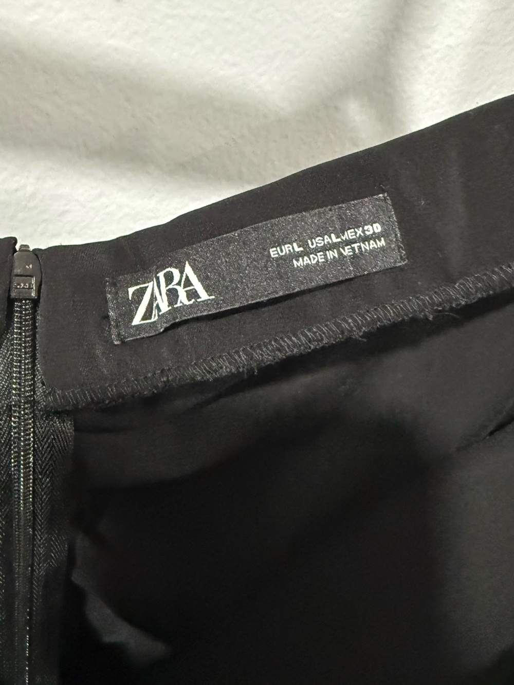 ZARA Black Skirt with Side Zipper
